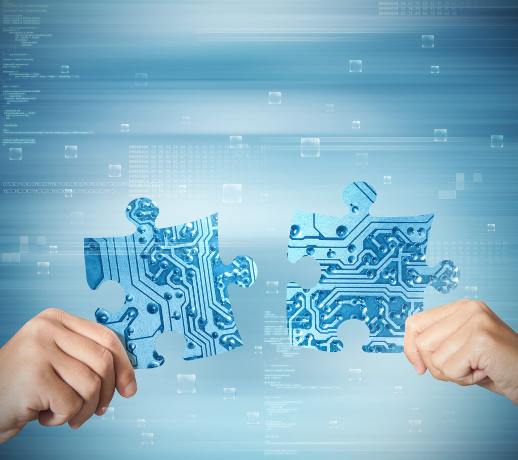 Concept,Of,System,Integration,Of,Two,Partner